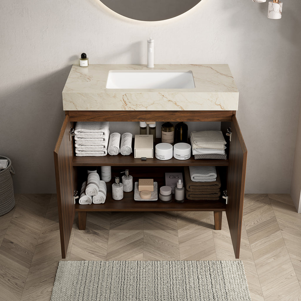 LULA 36" Bathroom Vanity & Sink, Freestanding Cabinet