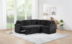 L-shaped Sectional Sofa Bed with Hidden Storage