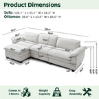 Luxury L Shape Sofa with Ottoman