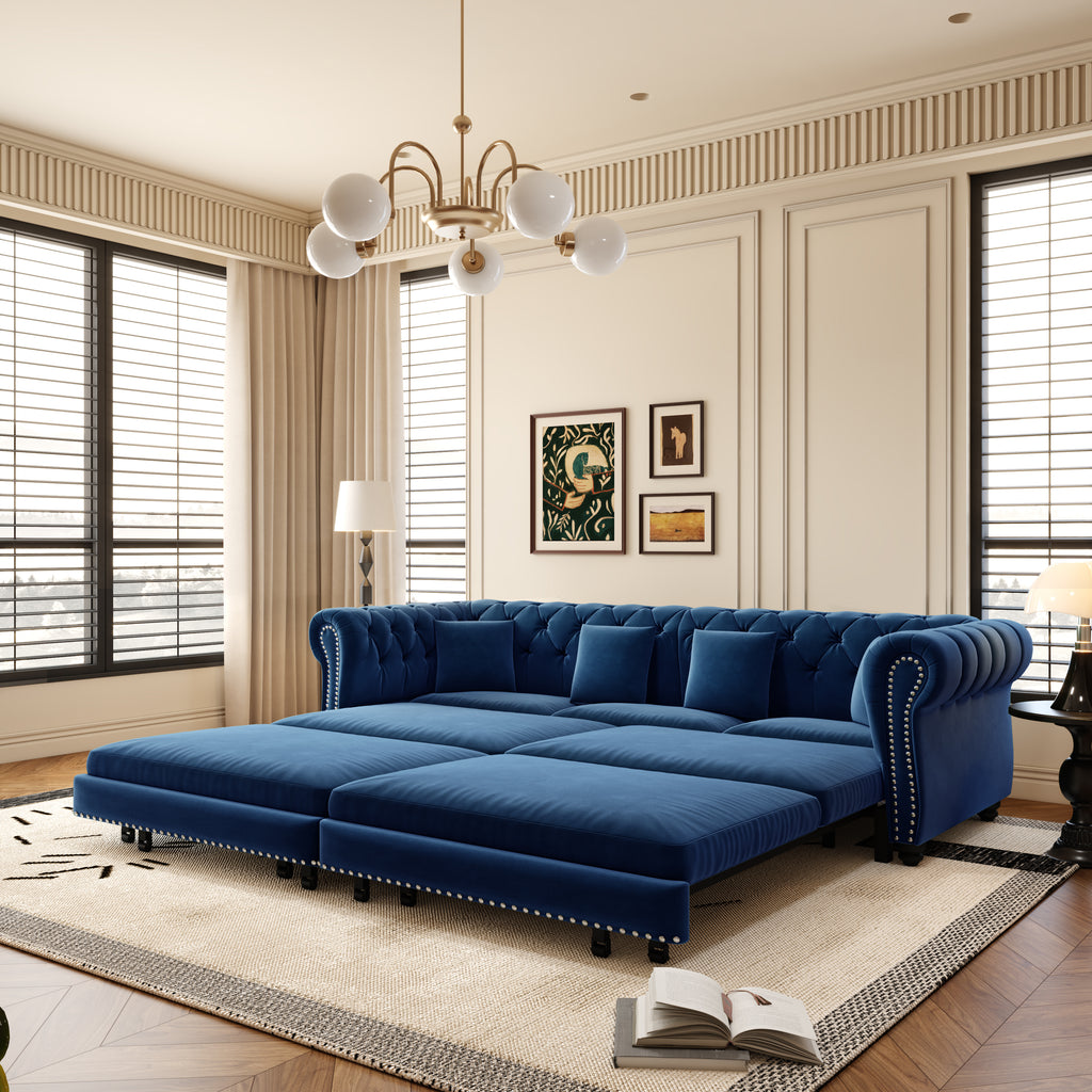 Chesterfield 3-in-1 Pull-Out Sofa Bed