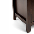Burlington 40 Inch Wide Solid Wood Medium Storage Cabinet in Mahogany