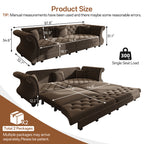 97.6" Oversized Chesterfield Pull Out Sofa Bed