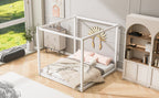 King Size Canopy Platform Bed with Support Legs
