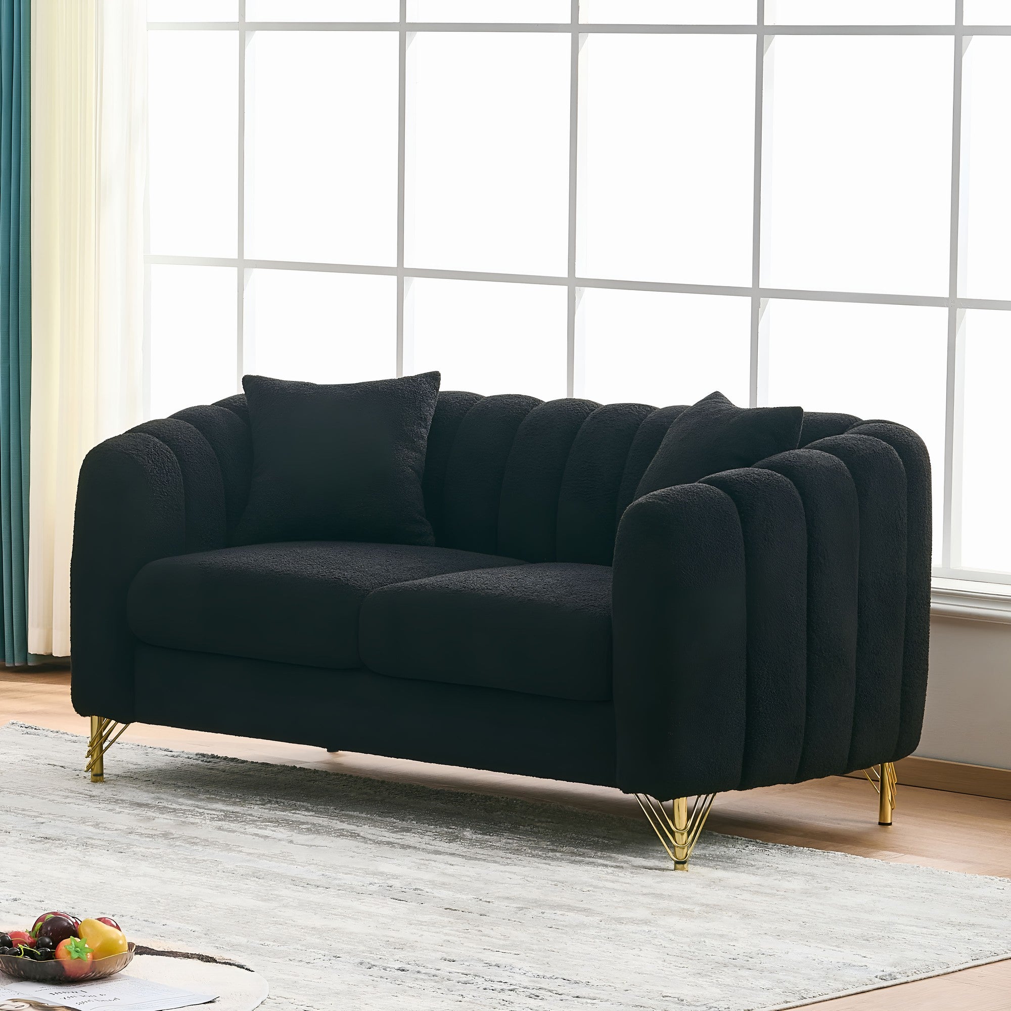 63" Chenille Loveseat Sofa
