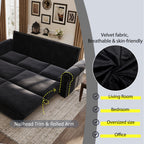 Chesterfield Sofa Bed – 3-in-1 Velvet Convertible Sleeper