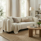 Silo 87 in. Modern Upholstered Chenille Sofa