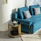 Luxury Round End Table with 2-Tier