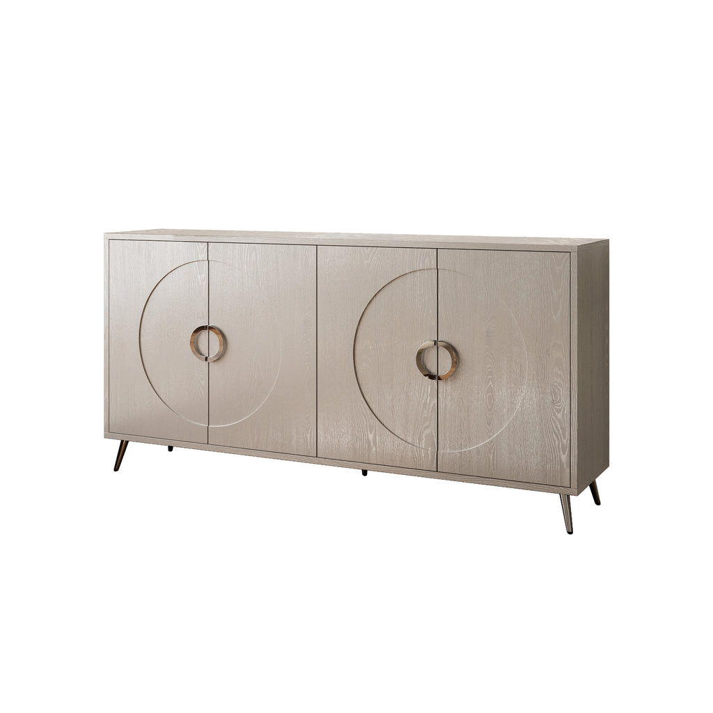 Modern Lacquered 4 Door Wooden Cabinet Sideboard Buffet