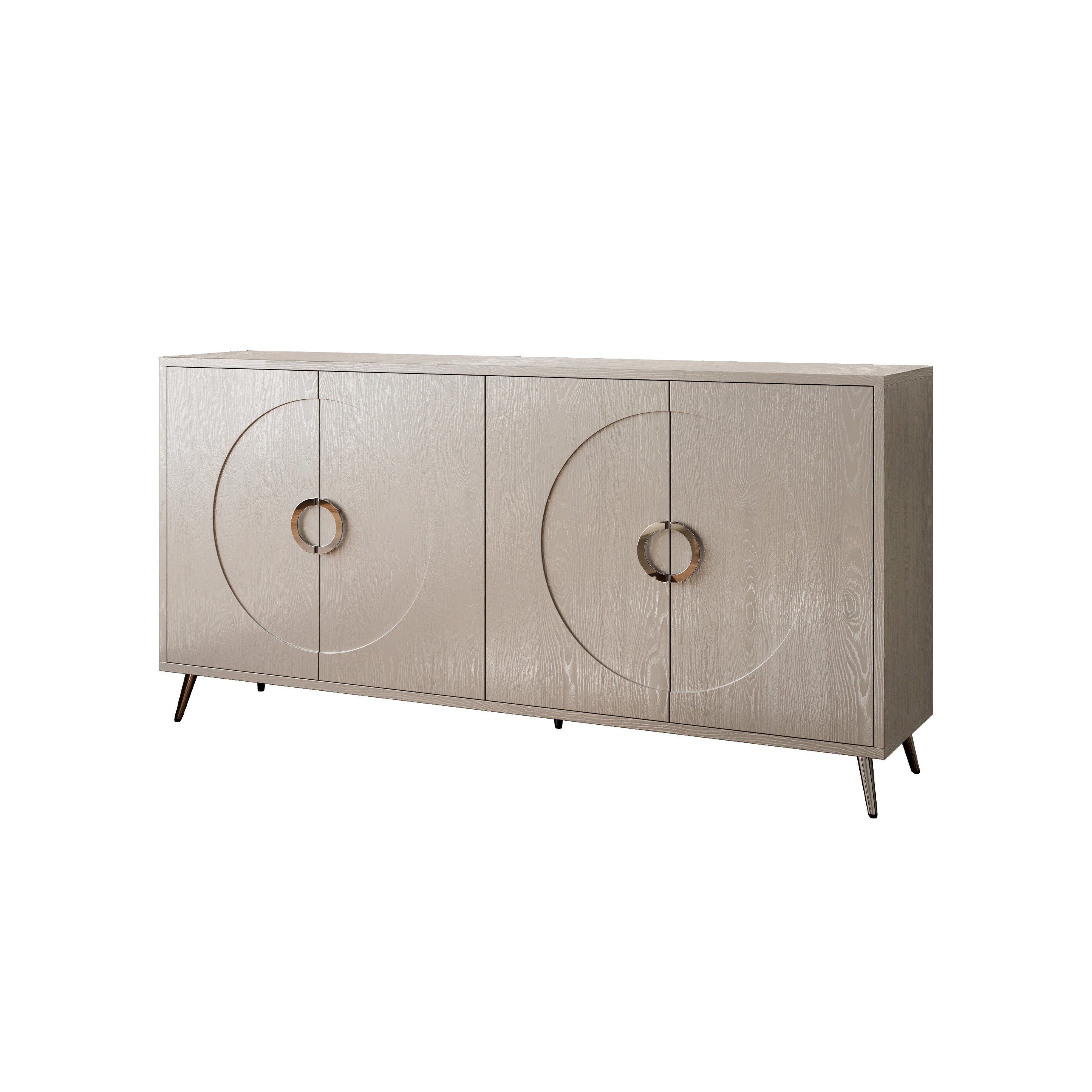 Modern Lacquered 4 Door Wooden Cabinet Sideboard Buffet