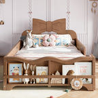 Twin Size Kids Platform Bed with Full Surround Guardrails