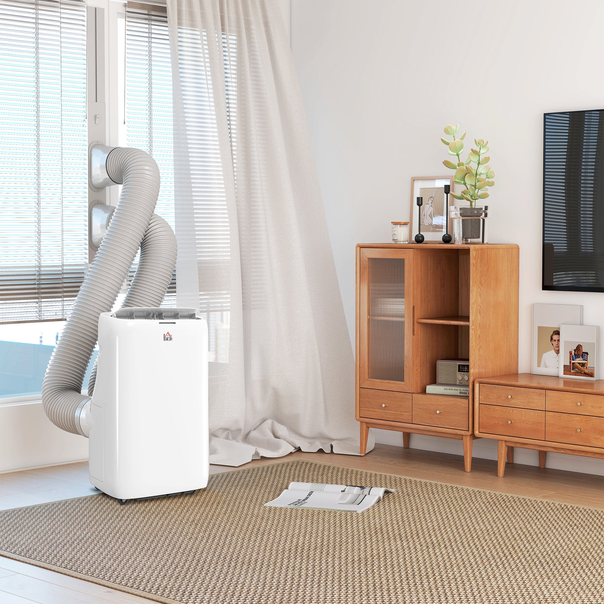 HOMCOM 14000 BTU Dual Hose Portable Air Conditioner