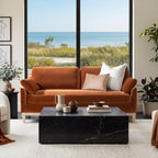 Pasadena 75.5" Modern Farmhouse Sofa in Burnt