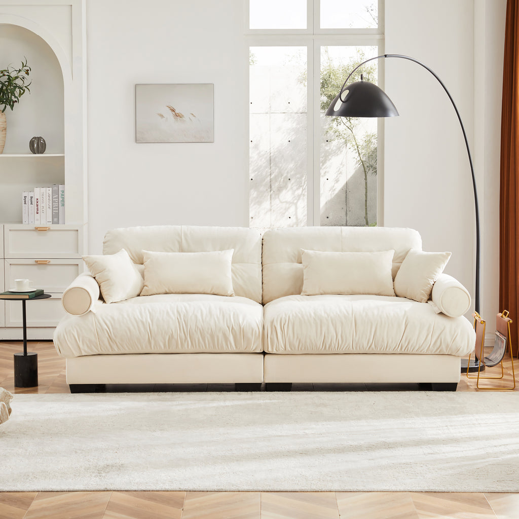 Large Size Modern Velvet Two-Seater Sofa