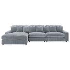 Cassidy Fog Upholstered Sectional Sofa