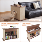 2-in-1 Cat Scratcher Side Table with Storage