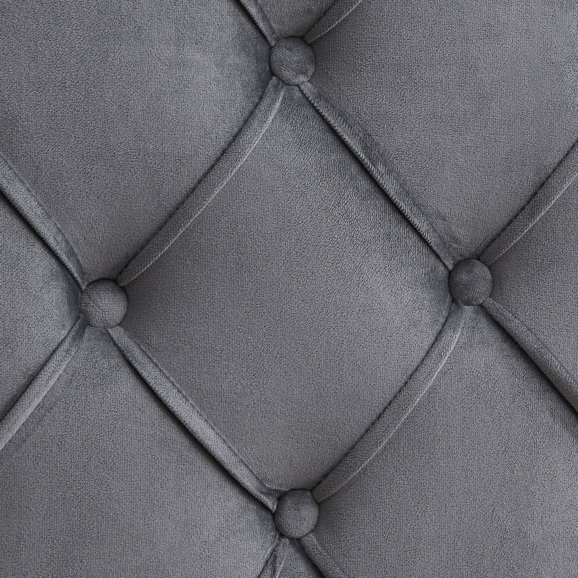 Velvet Button Tufted Upholstered Bed with Wings Design - Queen