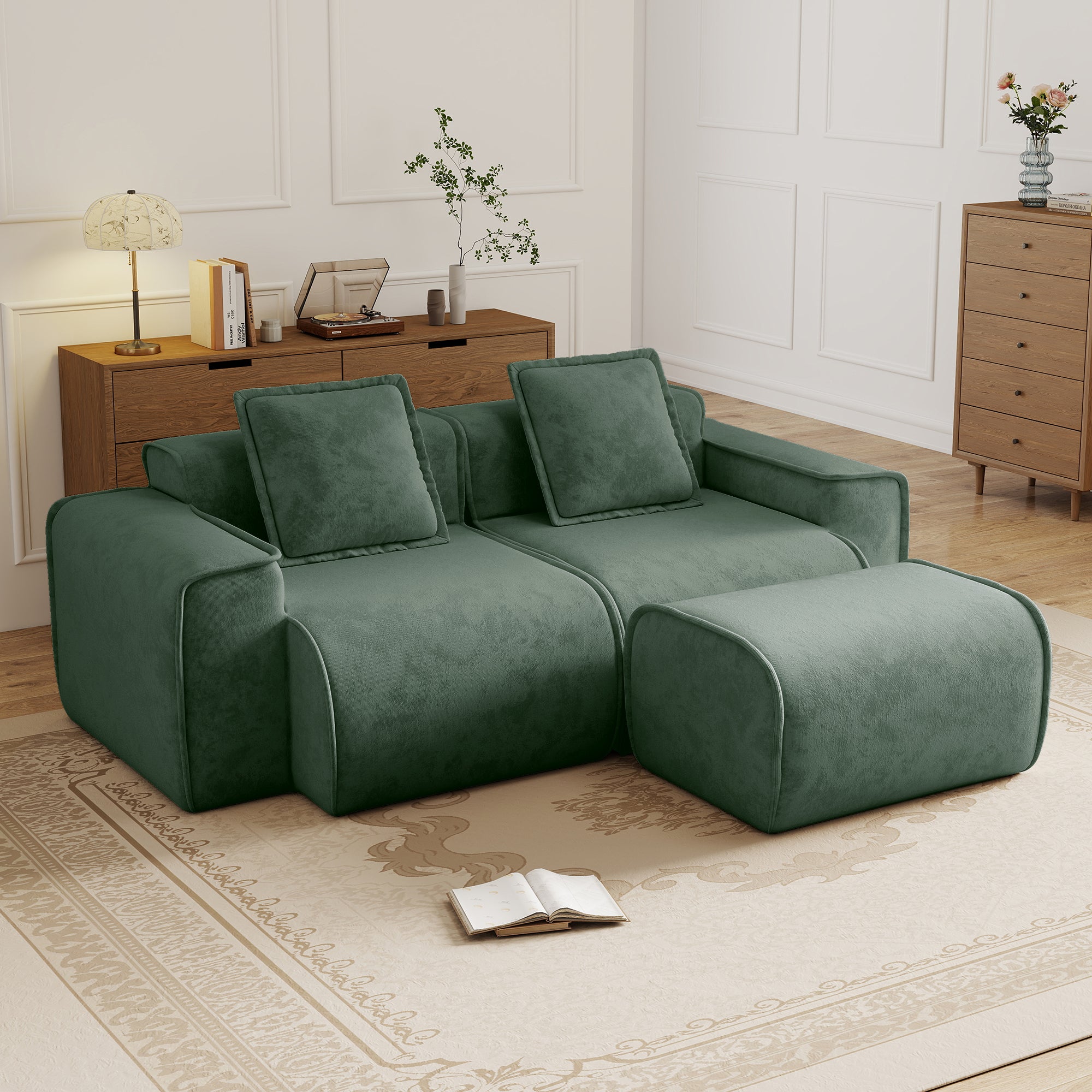 Streamlined Design Modular 2 Seat L Shape Sectional Sofa
