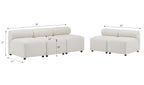 Evelyn 5-Piece Modular Free Combination Sectional Chenille Sofa Couch
