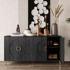 Modern Lacquered 4 Door Wooden Cabinet Sideboard Buffet