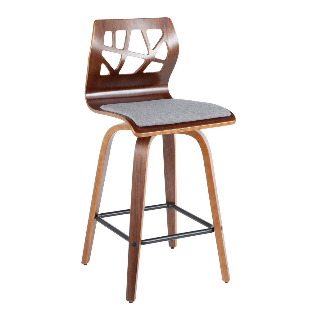 Folia 26" Mid-Century Modern Fixed Height Counter Stool