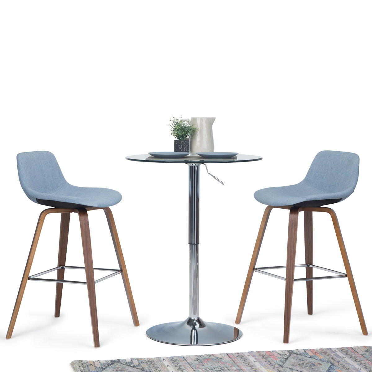 Randolph Bentwood Counter Height Stool, Set of 2, Blue