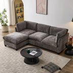 96.5" Sectional Couch with Ottoman
