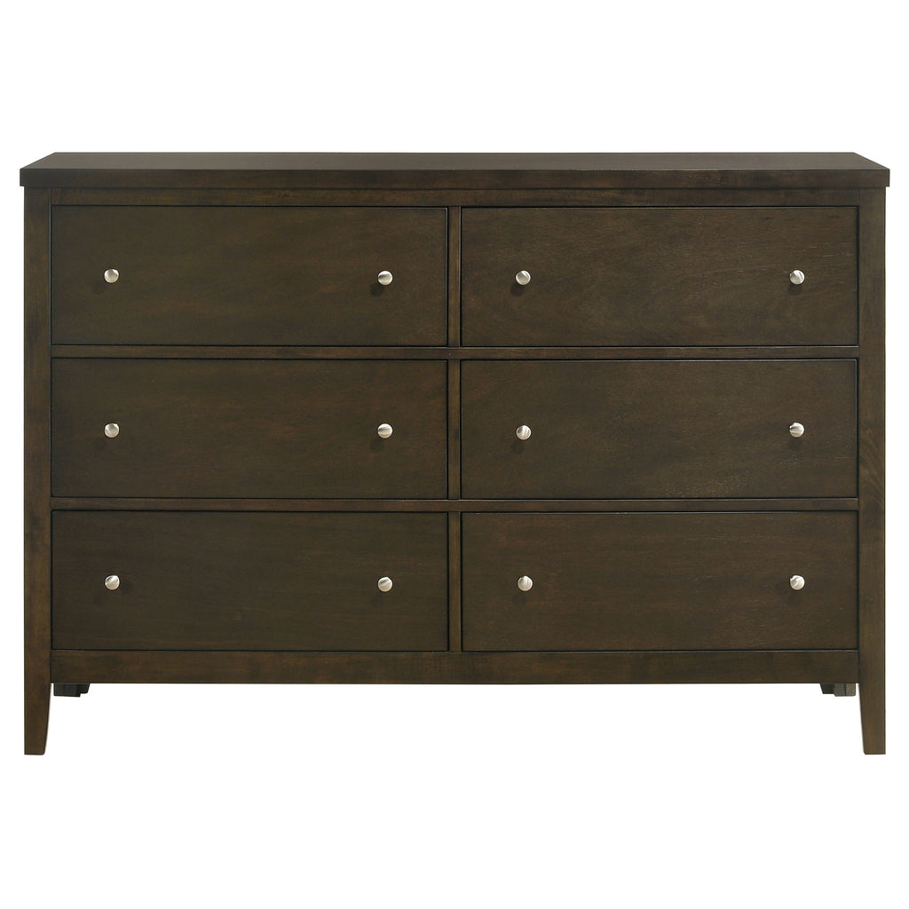 Clement Dark Cocoa 6-Drawer Dresser Cabinet