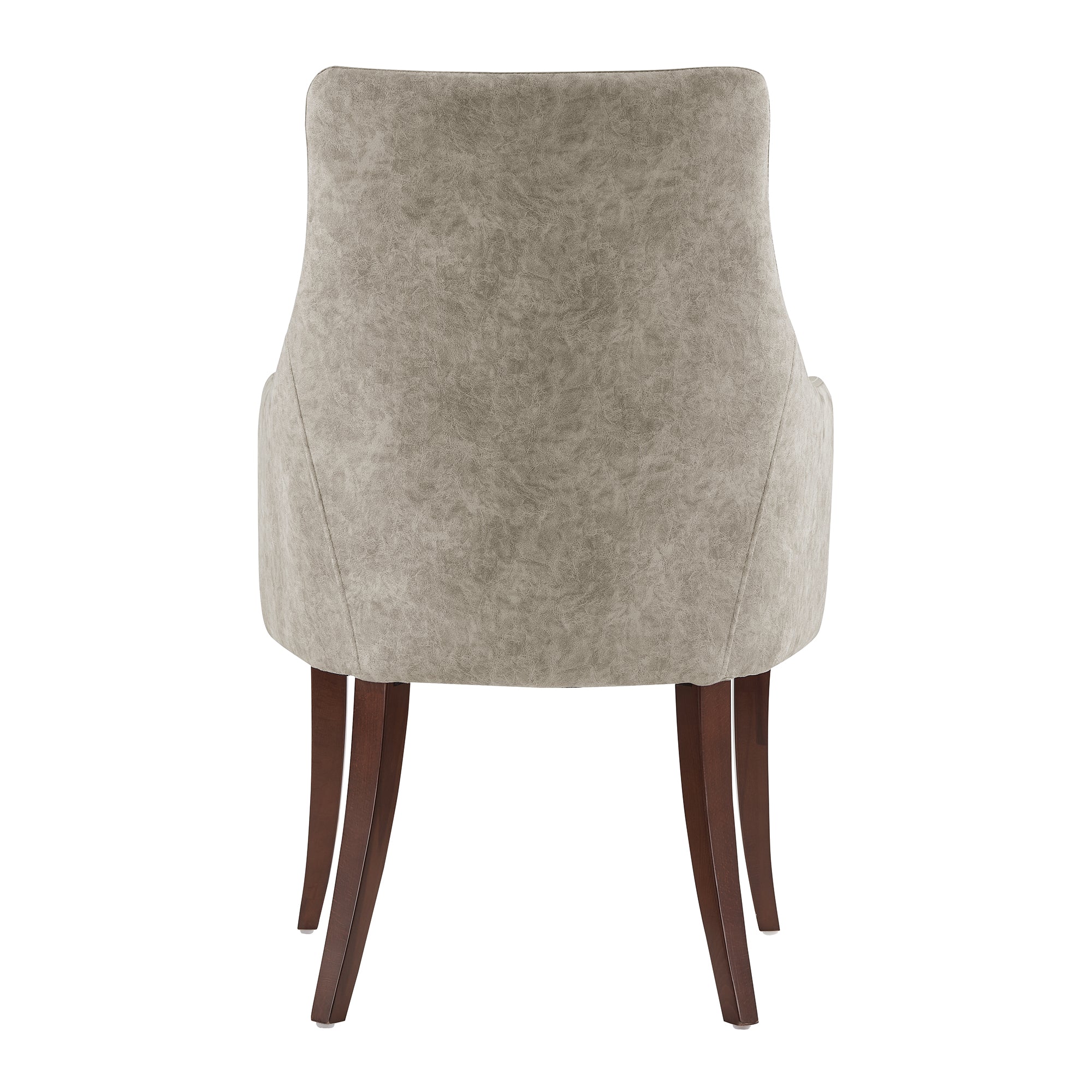 Connie Wood Vegan Leather and Velvet Armchair
