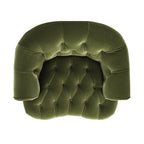 La Rosa Victorian Tufted Upholstered Accent Chair, Olive