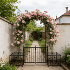 Metal Garden Arch with Gate