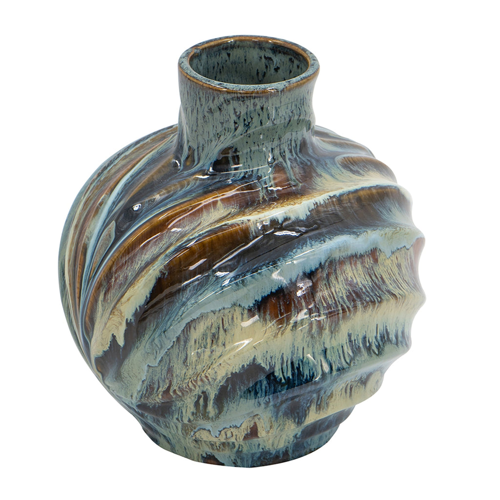 Ceramic Decorative Vase - Blue and White