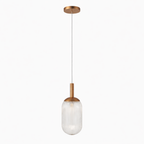 Modern Style Pendant Lamp - Bronze and Clear