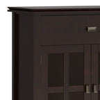 Artisan Solid Wood Large 4 Door Sideboard Buffet in Dark Chestnut