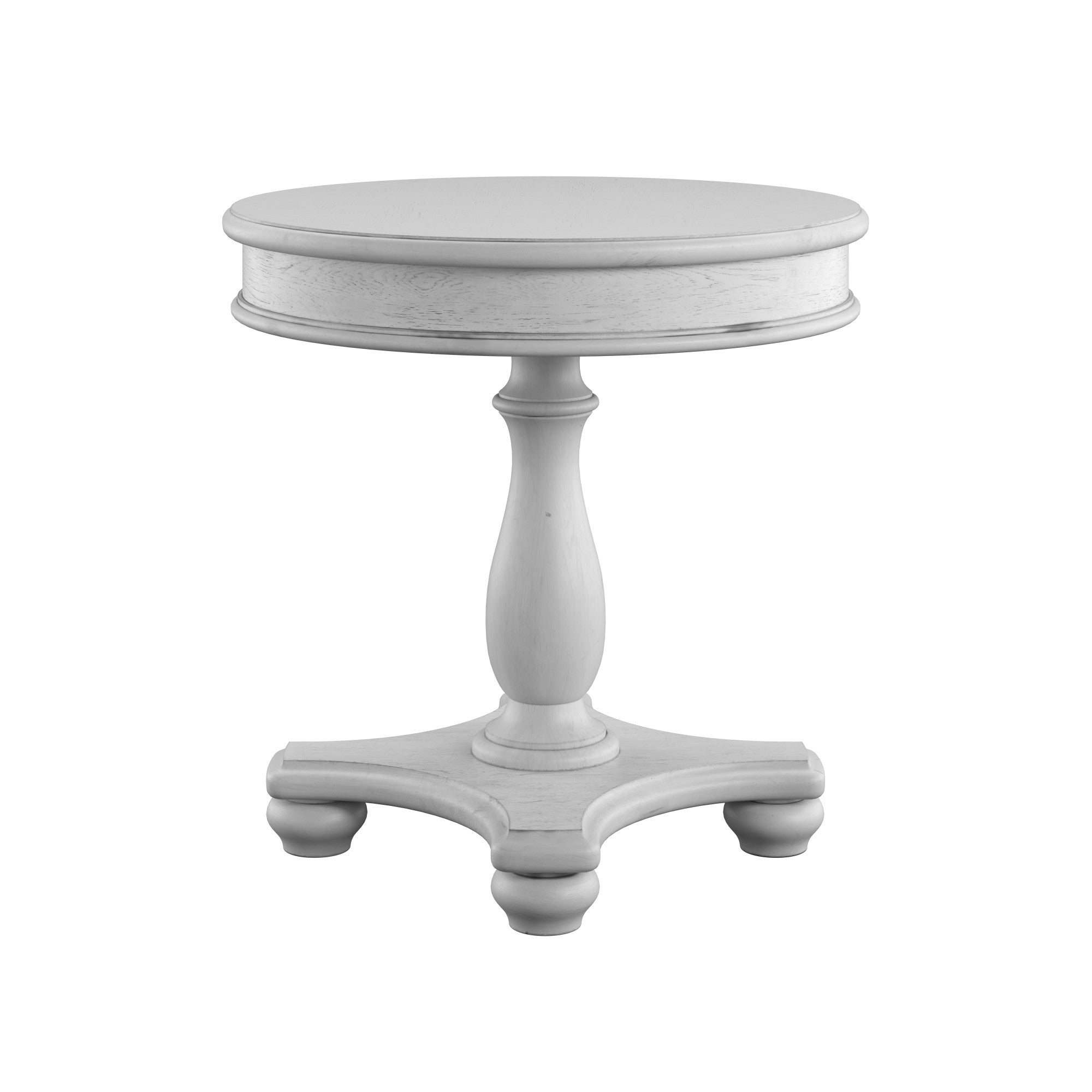 Gray Round End Table