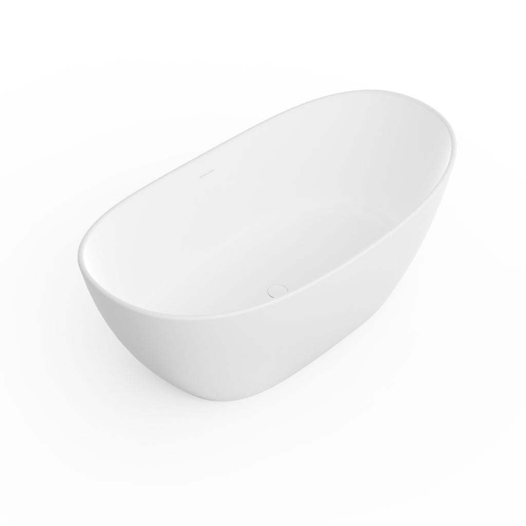 73 Inch Artificial Stone Solid Surface Freestanding Bathtub