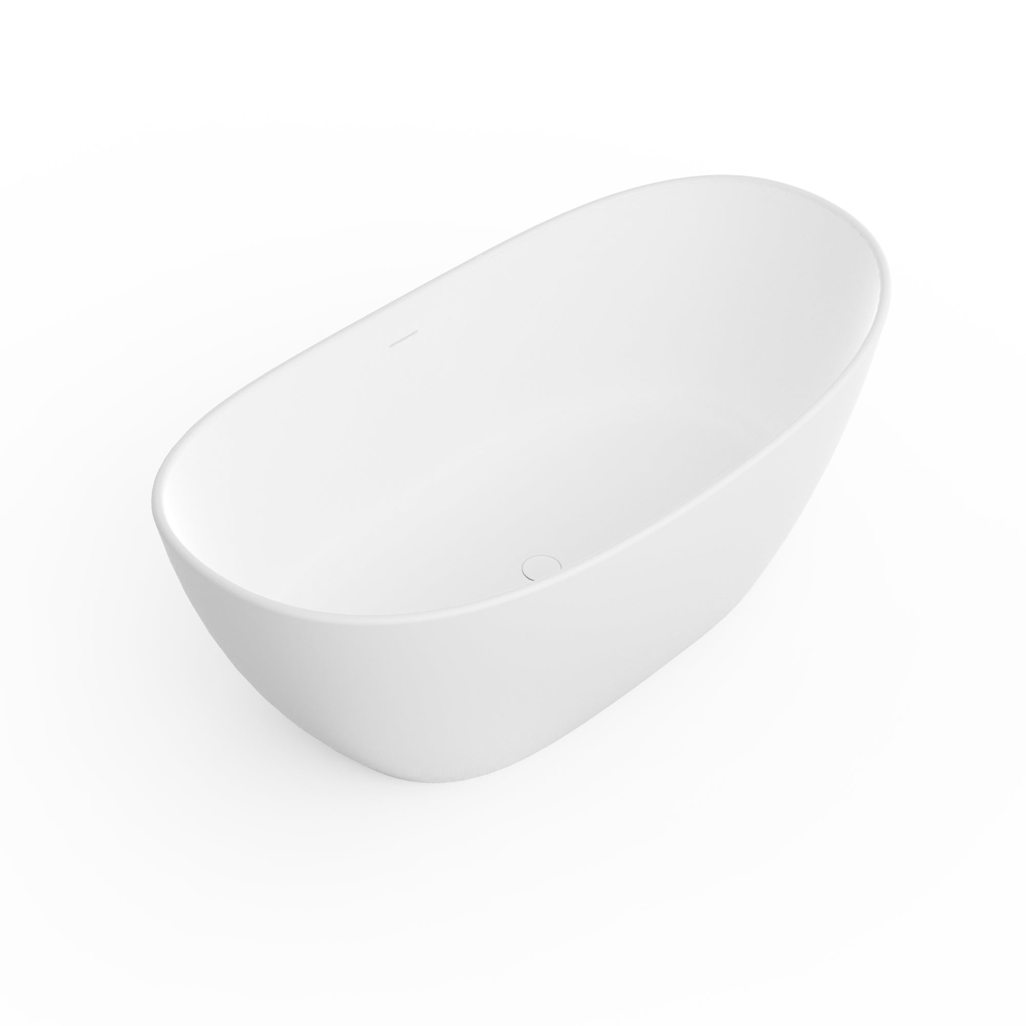 73 Inch Artificial Stone Solid Surface Freestanding Bathtub