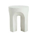 Outdoor MGO Round Top Side Table/End Table in Antique White
