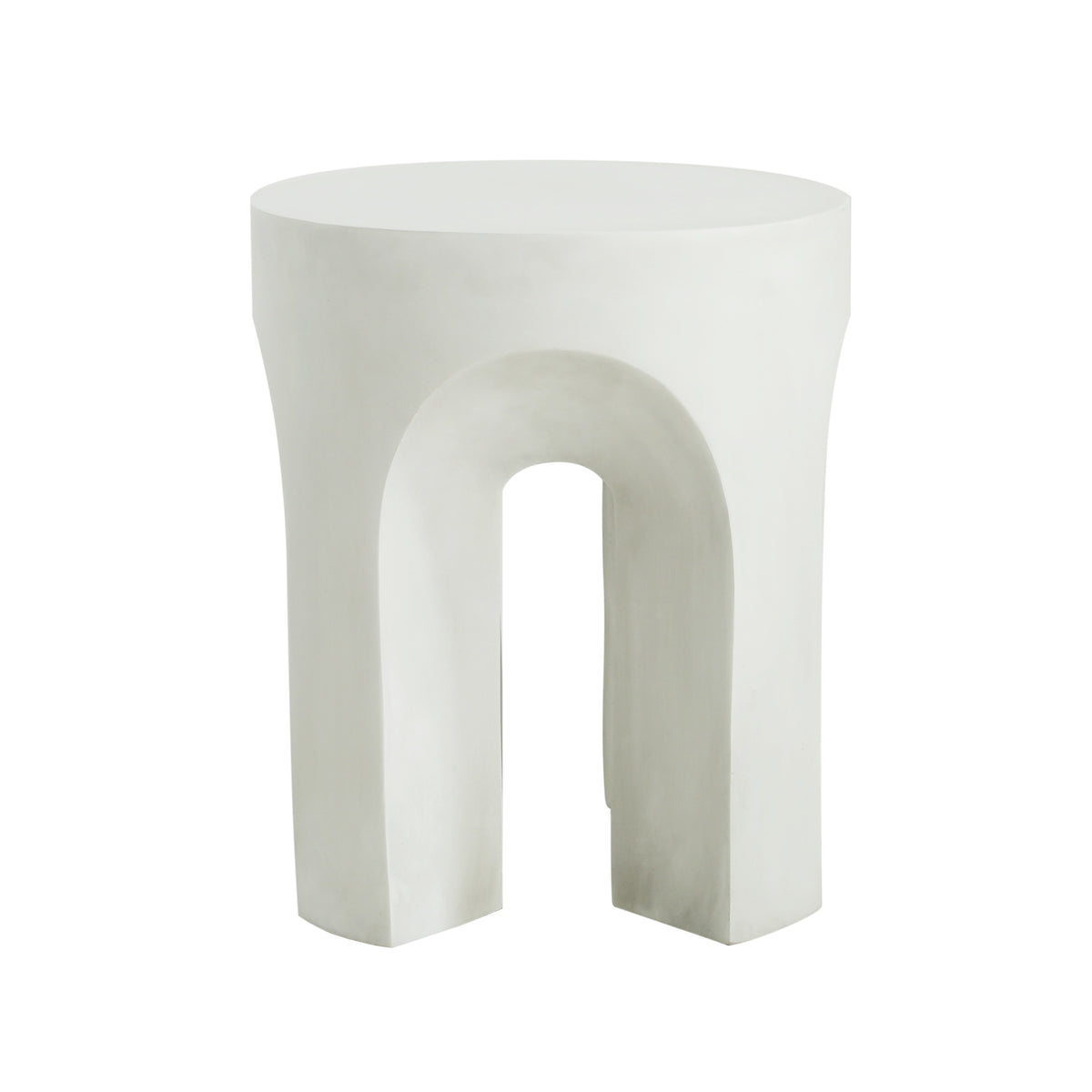 Outdoor MGO Round Top Side Table/End Table in Antique White