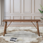Versatile Solid Wood Molly Bench with Mid-Century Design