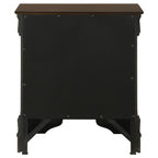 Demetra Cappuccino 2-Drawer Nightstand with Bail Handle
