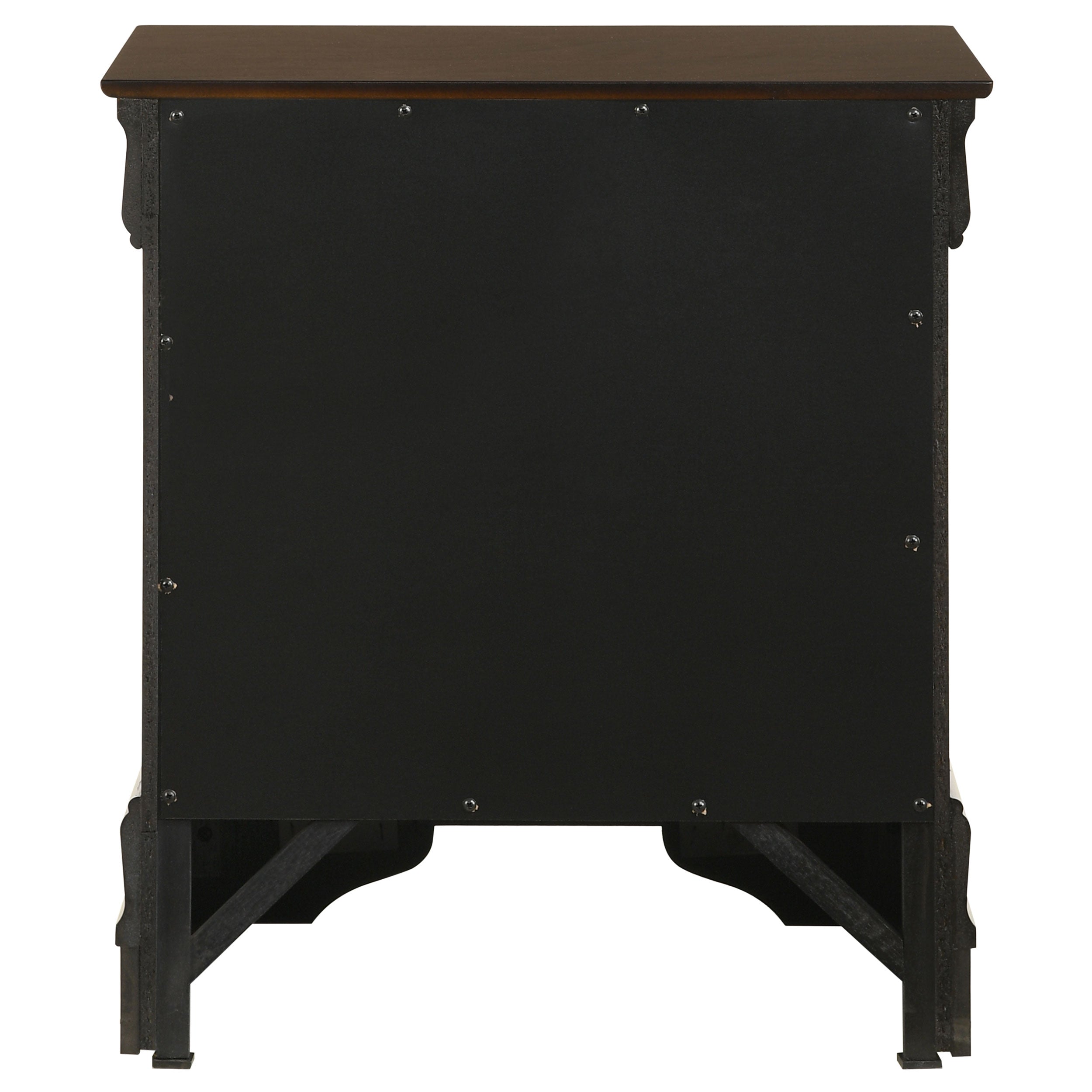 Demetra Cappuccino 2-Drawer Nightstand with Bail Handle