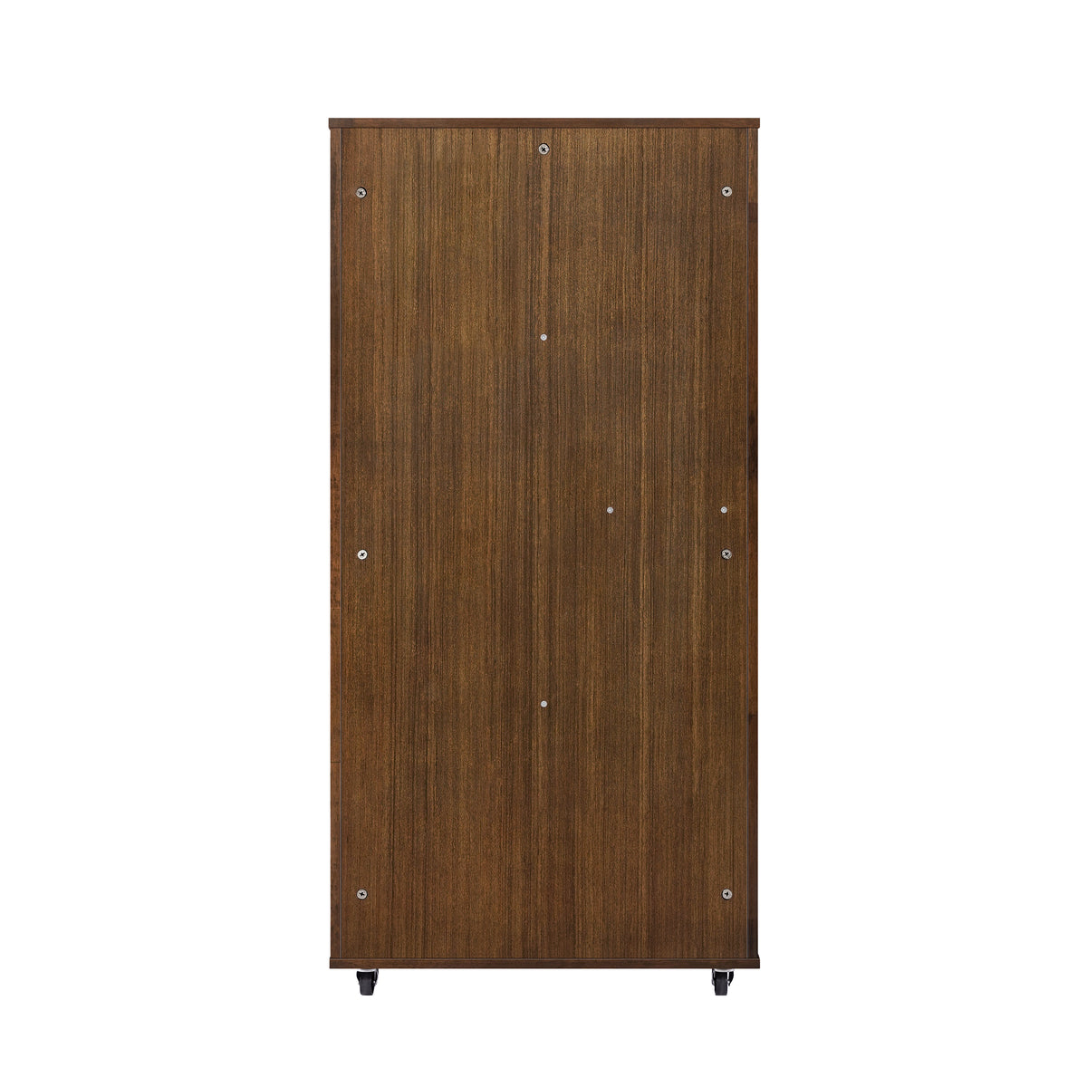 Basia Indoor Rubber Wood Cat Cabinet with Wheels