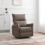 PU Rocking Recliner Chair with 360° Swivel