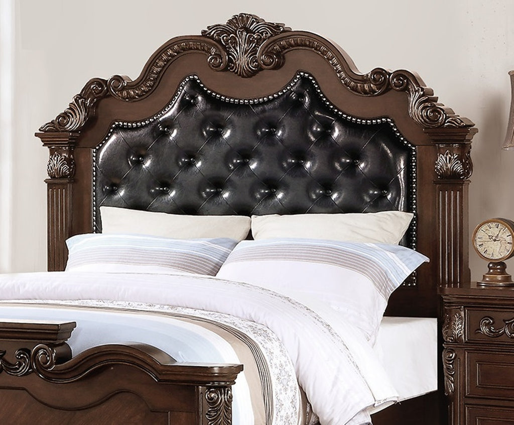 Gorgeous Traditional Antique Cherry Eastern King Size Bed Set