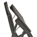 41.75" Outdoor Folding Acacia Wood Barstools