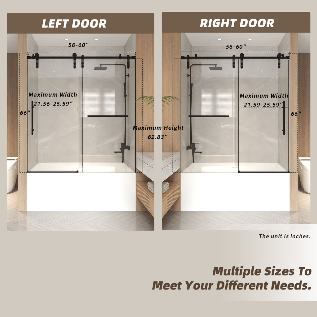 Frameless Sliding Bathtub Door