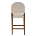 26" Seat Height Fabric & Rubberwood Bar Stool