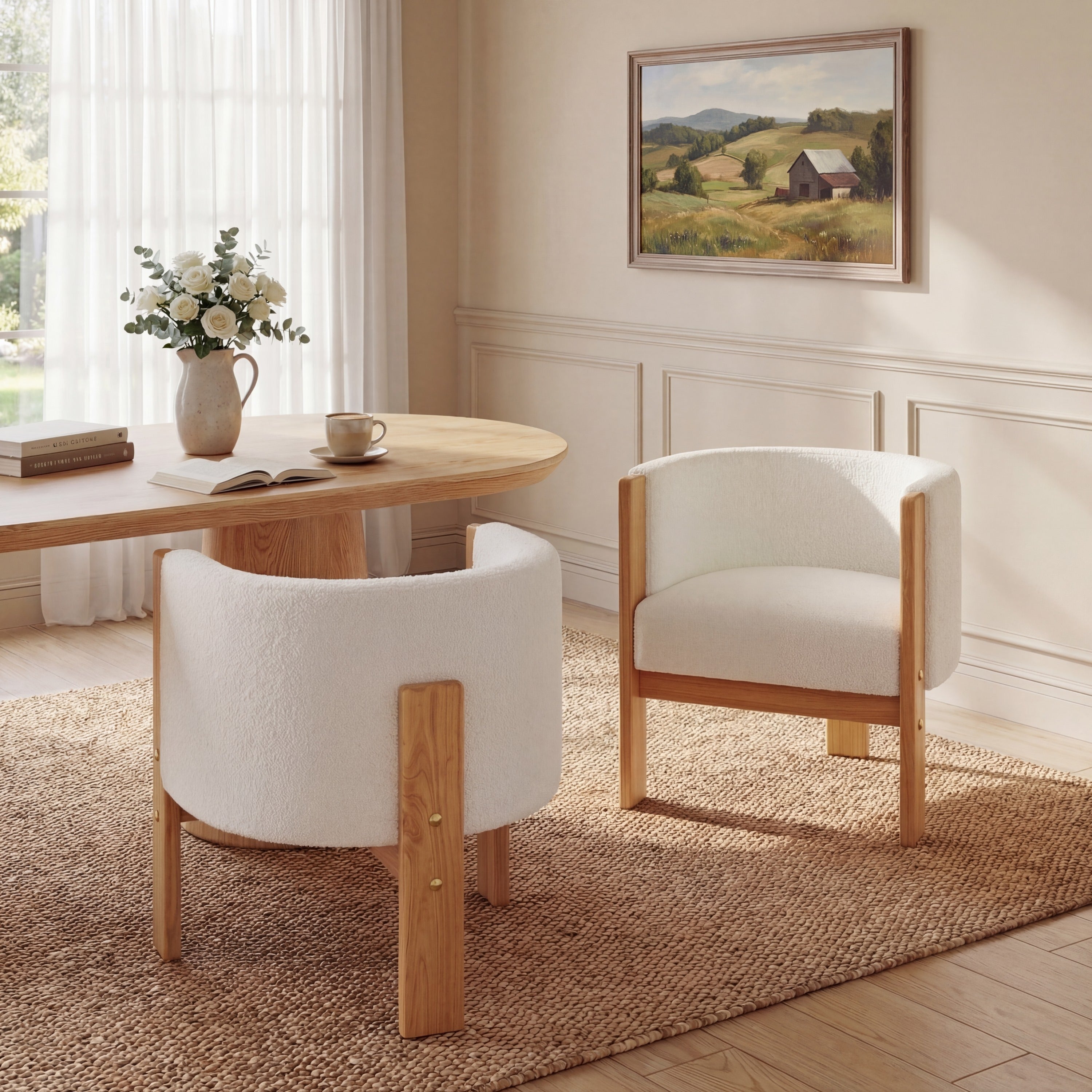 Upholstered Dining Chairs Set of 2
