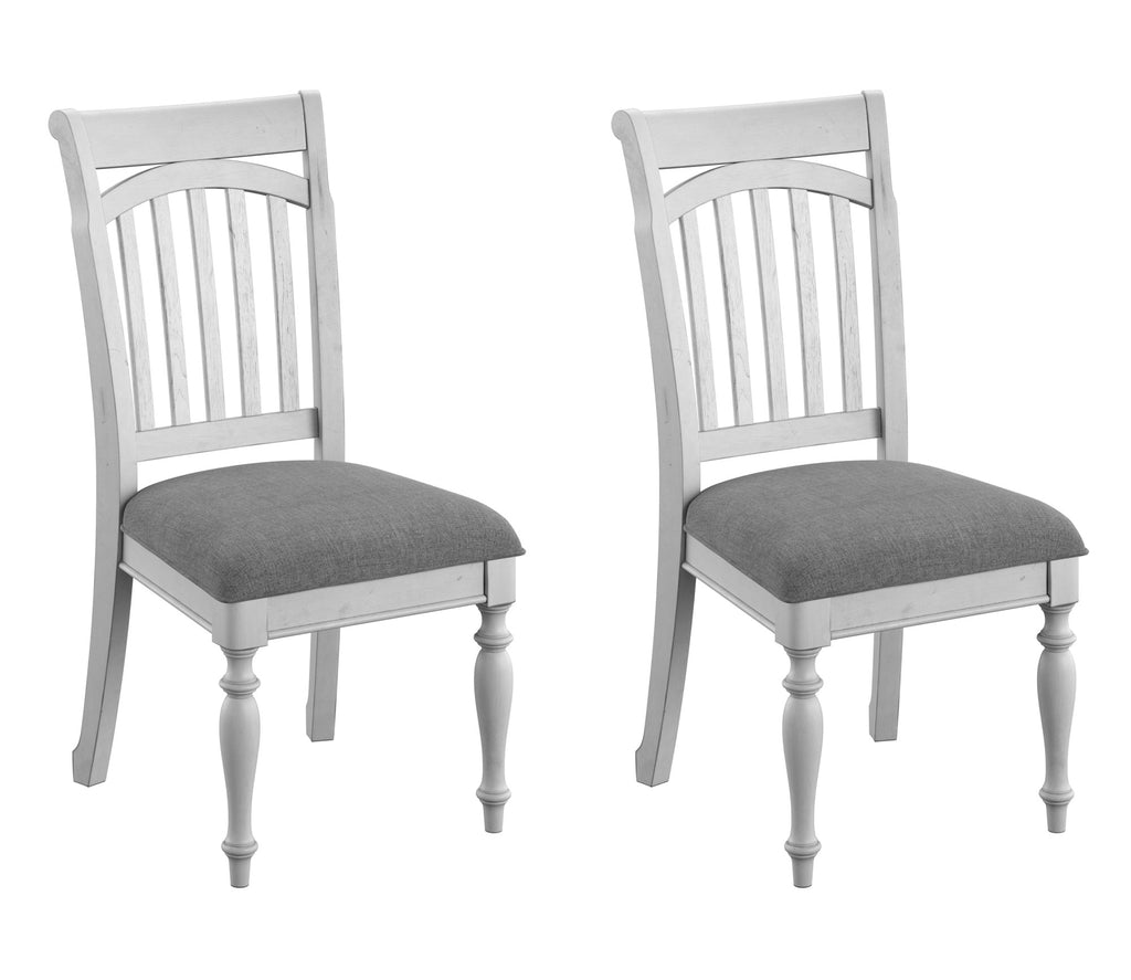 Gray Slat Back Dining Chairs, Set of 2