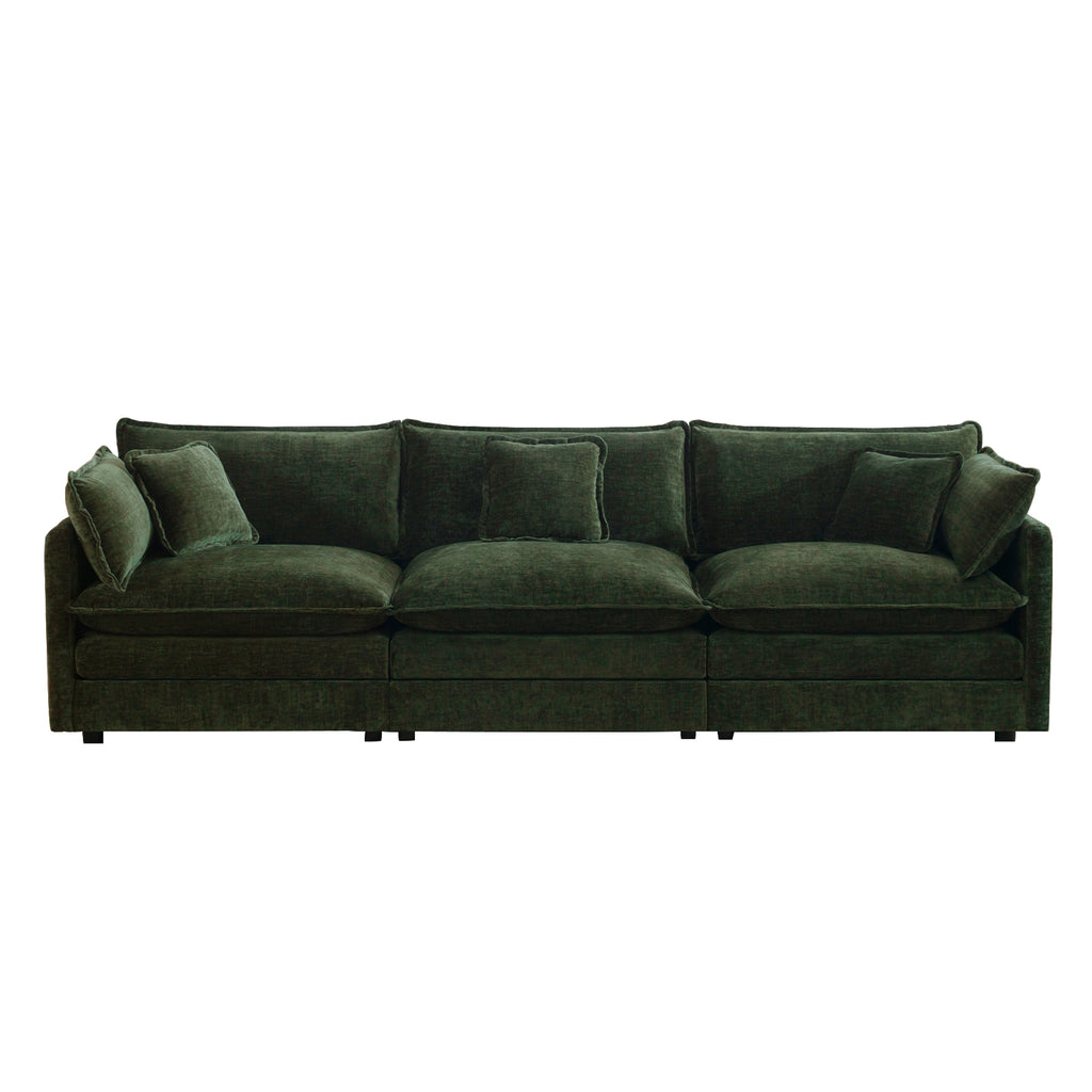 Mid-Century Modern Couch 3-Seater Sofa